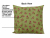Green & Pink Floral Throw Pillow Cover with Envelope Opening Closure back view
