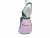 Pink & Green Floral Pleated Front Apron side view