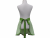 Women's Green & White Gingham Half Apron back view tied in back