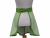 Women's Green & White Gingham Half Apron back view tied front