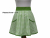 Women's Green & White Gingham Half Apron front view tied back