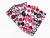 Black, Gray, Pink & Red Heart Cloth Napkins