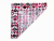 Black, Gray, Pink & Red Heart Cloth Napkins reverse side