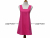 Women's Solid Hot Pink Japanese Cross Back Apron front view