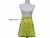 Green & Yellow Lemons Half Apron front view tied in back