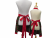 Mother Daughter Matching Cherries Apron Set back view tied in back