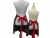 Mother Daughter Matching Cherries Half Aprons back view tied in back