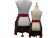 Mother Daughter Matching Cherries Half Aprons back view