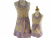 Mother Daughter Pastel Apple Aprons front view tied in front