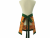 Women's Orange & Green Peaches Apron back view tied in back