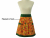 Women's Orange & Green Peach with note about pleated front