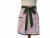 Pink & Green Floral Half Apron front view tied in front