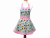 Women's Pleated Cupcake Retro Apron front view tied in back
