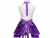 Women's Purple and Polka Dot Retro Style Apron back view tied in back