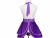 Women's Purple and Polka Dot Retro Style Apron back view