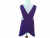 Solid Purple Cross Back Japanese Apron back view