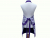 Women's Purple Paisley Apron with Large Pockets tied in back view