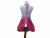 Pink & Red Polka Dot Retro Style Apron back view tied in front