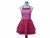 Pink & Red Polka Dot Retro Style Apron front view tied in back