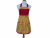 Green, Red & Yellow Chili Peppers Full Apron front view tied in back