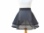 Sheer Black Half Apron with Full Circle Skirt front view tied in back