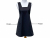 Women's Solid Black Japanese Cross Back Apron front view pockets