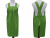 Solid Color Cross Back Apron with Gathered Top front & back views