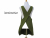Women's Solid Color Cross Back Apron reverse side view