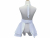White Retro Style Apron with Lace Trim back view tied in front