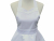 White Retro Style Apron with Lace Trim closeup of front apron bib