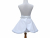 White Ruffled Half Retro Style Apron back view tied in front