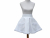White Ruffled Half Retro Style Apron front view tied in back