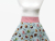 Women's Blue & Pink Cupcake Half Apron Front View tied in back