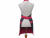 Women's Denim & Polka Dots Apron with Large Pockets back view tied in front