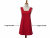 Women's Solid Red Japanese Cross Back Apron front view pockets