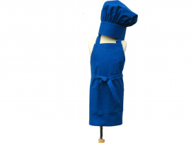 Children's Solid Color Apron with matching chef hat