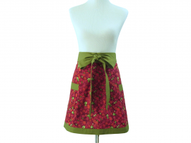 Women's Raspberries Half or Full Apron front view tied in front