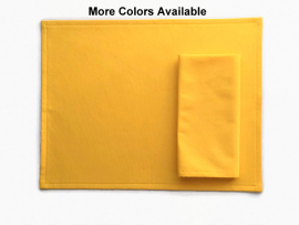 Solid Yellow Placemats & Optional Matching Napkins