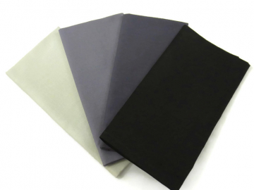 Solid Black, Gray or White Cloth Napkins, Set of 4 or 6