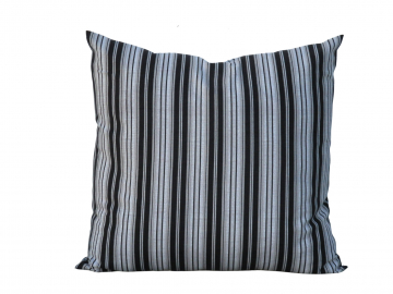 Black & Gray Striped Throw Pillow Cover, 100% Cotton with Envelope Closure Opening, 18" x 18", 16" x 16", 14" x 14"