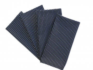 Black & White Polka Dot Cloth Napkins, Set of 4 or 6, 100% Cotton