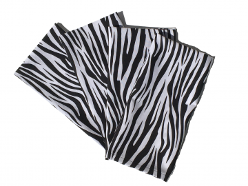 Black & White Zebra Stripe Napkins, Set of 4 or 6, 100% Cotton