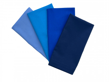 Blue Cloth Napkins, Set of 4 or 6, 100% Cotton in Navy, Royal, Turquoise or Light Blue