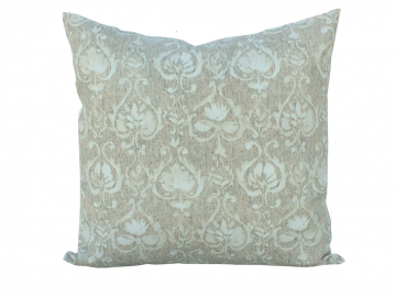 Neutral Beige Floral Damask Throw Pillow Cover, 100% Cotton Canvas, with Envelope Closure Opening, 18" x 18", 16" x 16", 14" x 14"
