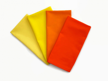 Solid Orange & Yellow Cloth Napkins, Set of 4 or 6