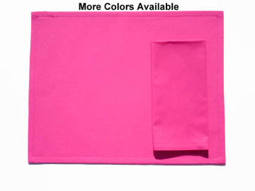 Solid Pink or Purple Cloth Placemats with Optional Matching Napkins