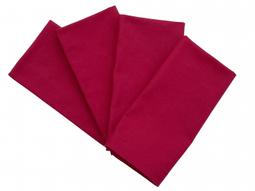 Red Cloth Napkins, Set of 4 or 6, 100% Cotton, in 2 Sizes for Dinner or Lunch