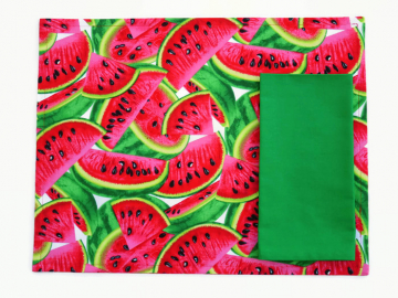 Watermelon Placemats with Optional Green Napkins