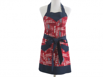 Women's Patriotic Red, White & Blue Apron with Optional Personalizatioin